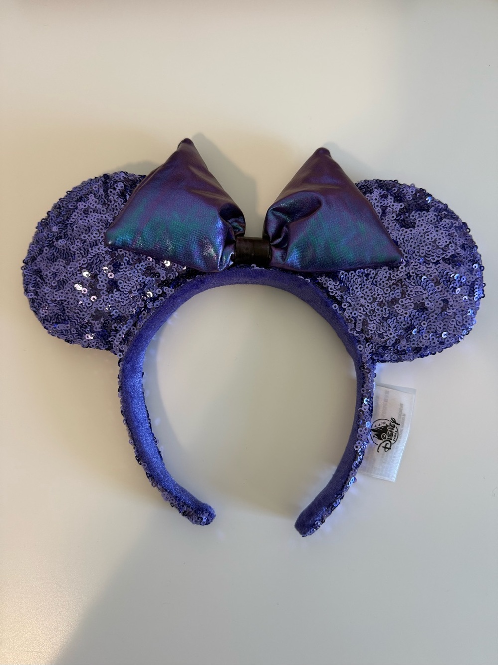 Disney Shimmering Purple Sequin Minnie Ears Headband